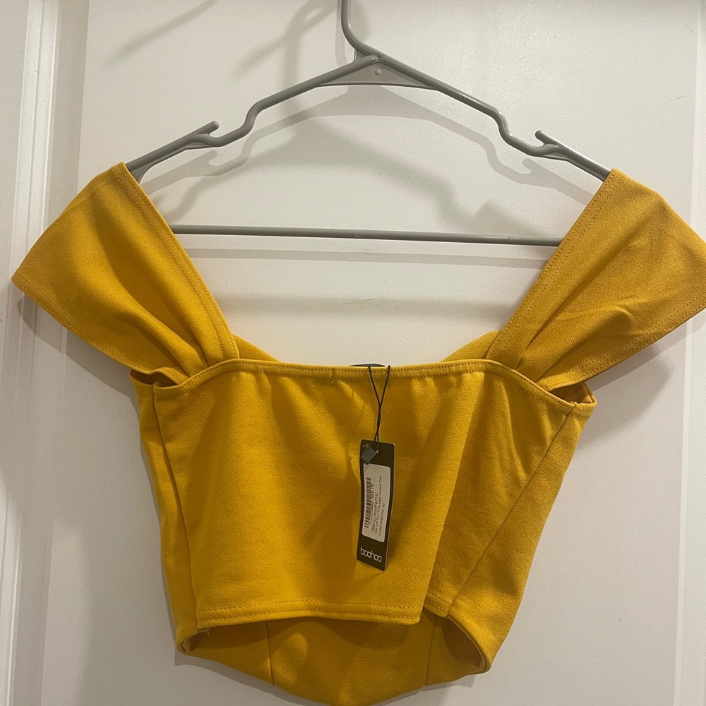 yellow crop top